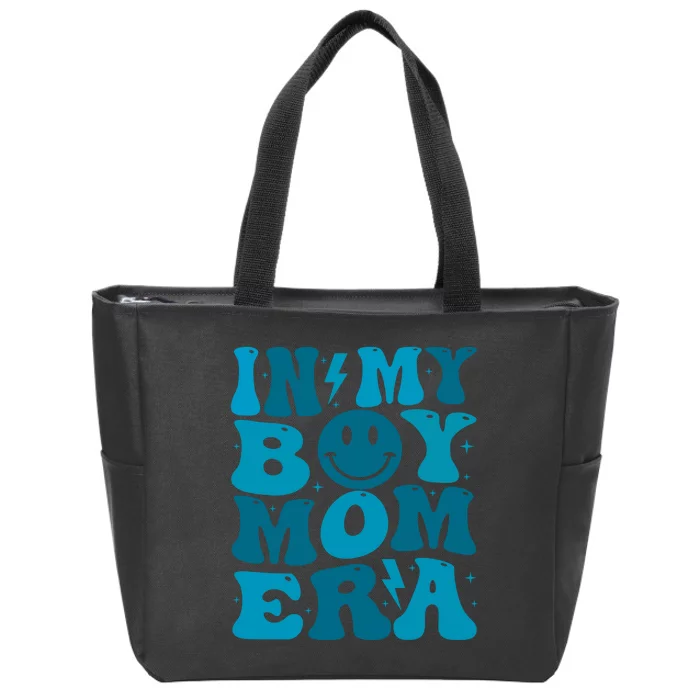 Smile Face In My Boy Mom Era Zip Tote Bag