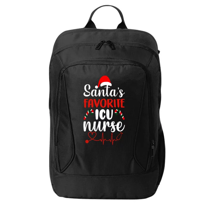 Santas Favorite Icu Nurse Meaningful Gift City Backpack