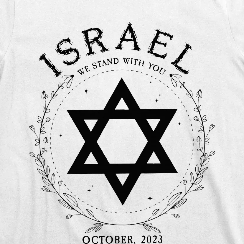 Support For Israel I Stand With Israel Jewish Non Distressed T-Shirt