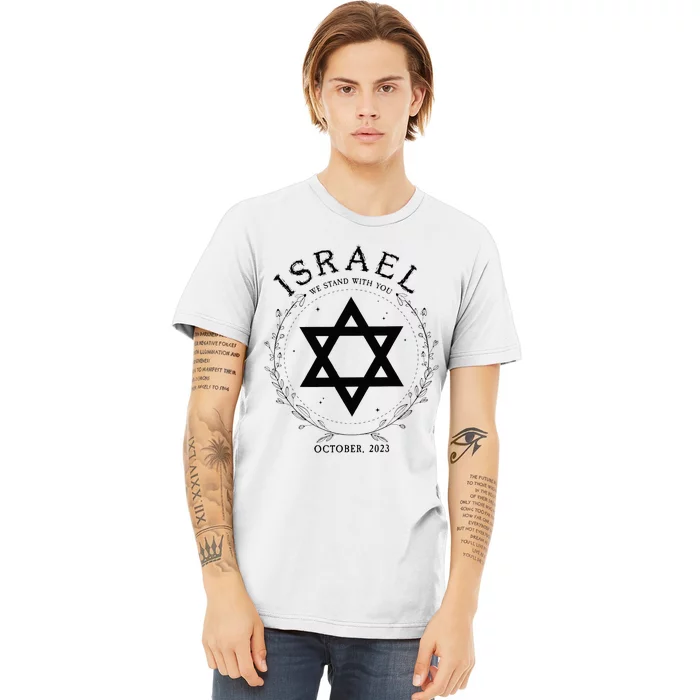 Support For Israel I Stand With Israel Jewish Non Distressed Premium T-Shirt