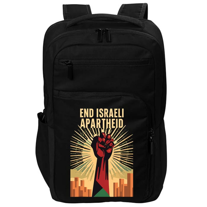 Stand For Justice: End Israel Apartheid Palestine Impact Tech Backpack