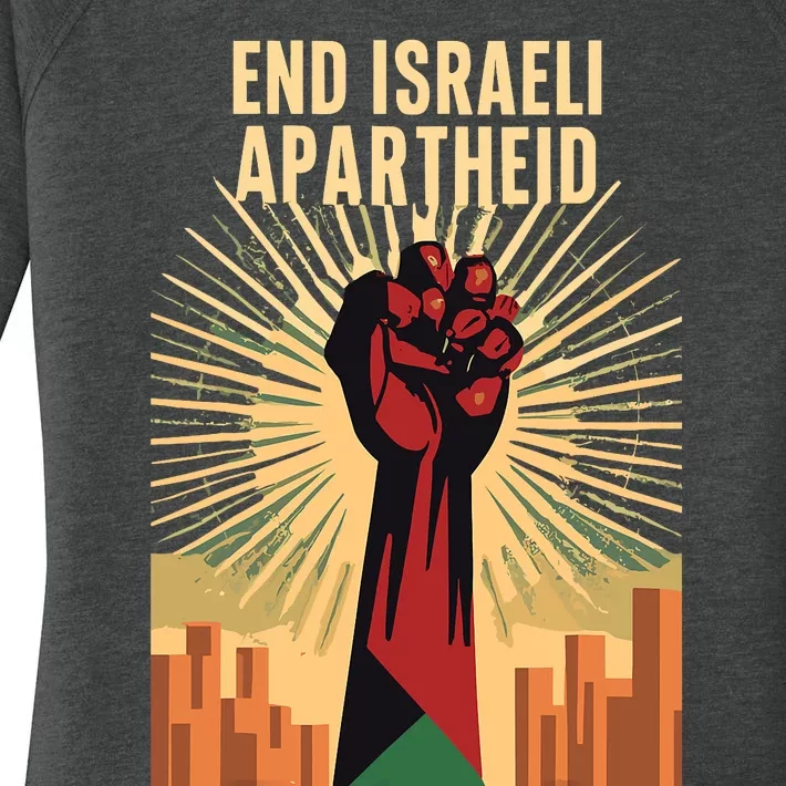 Stand For Justice: End Israel Apartheid Palestine Women's Perfect Tri Tunic Long Sleeve Shirt