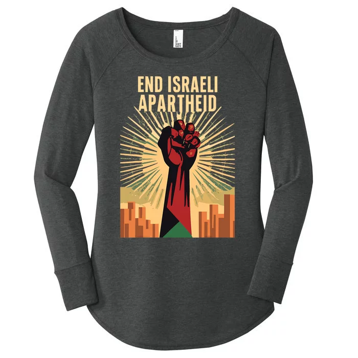 Stand For Justice: End Israel Apartheid Palestine Women's Perfect Tri Tunic Long Sleeve Shirt