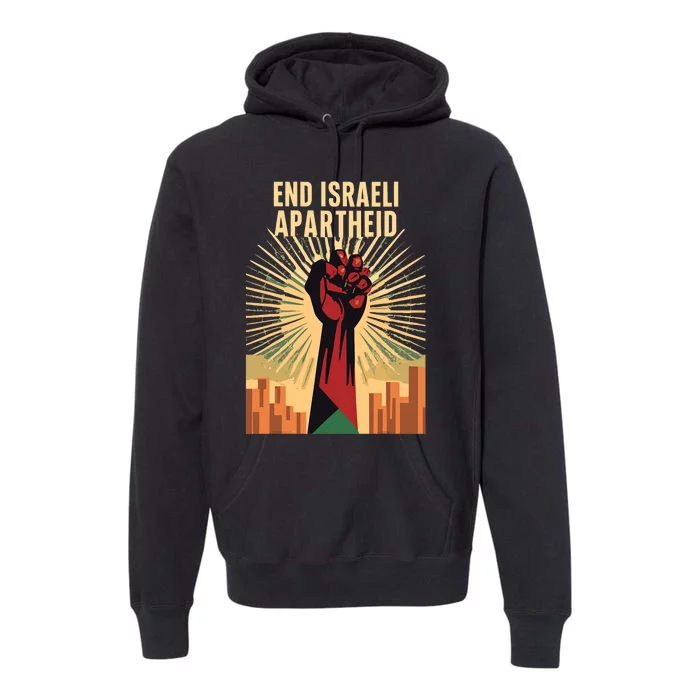 Stand For Justice: End Israel Apartheid Palestine Premium Hoodie