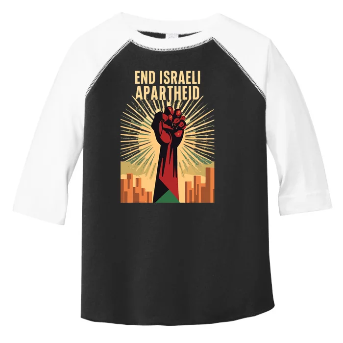 Stand For Justice: End Israel Apartheid Palestine Toddler Fine Jersey T-Shirt