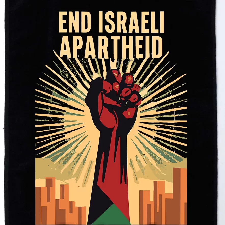 Stand For Justice: End Israel Apartheid Palestine Platinum Collection Golf Towel