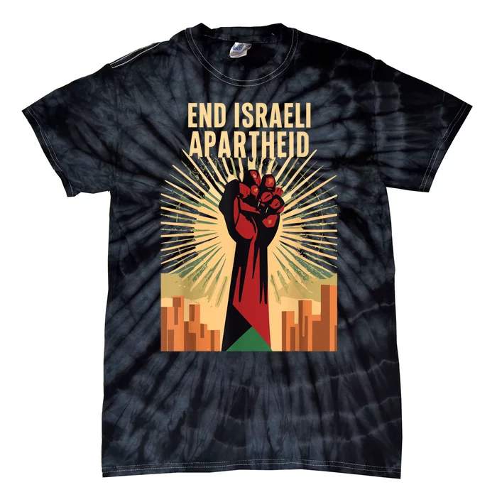 Stand For Justice: End Israel Apartheid Palestine Tie-Dye T-Shirt