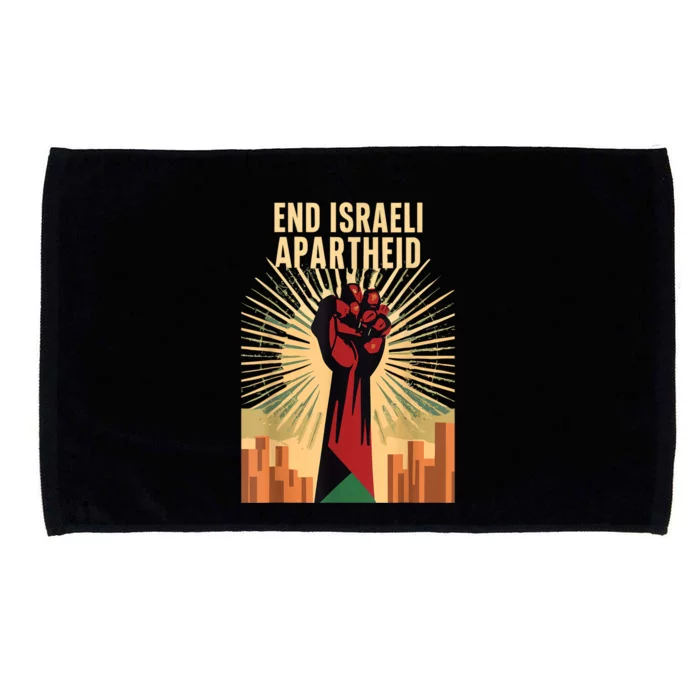 Stand For Justice: End Israel Apartheid Palestine Microfiber Hand Towel