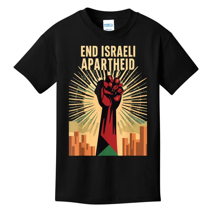 Stand For Justice: End Israel Apartheid Palestine Kids T-Shirt