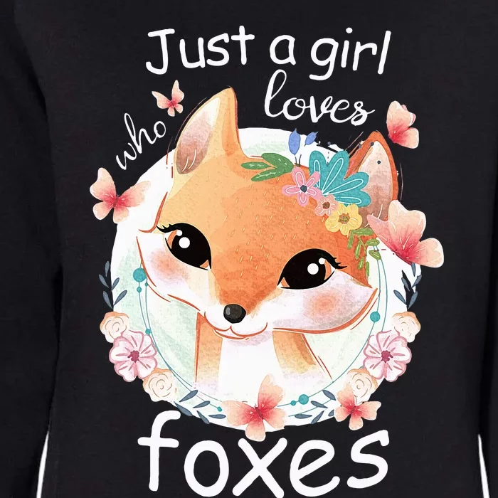 Smiling Fox Just A Girl Who Loves Foxes Womens California Wash Sweatshirt