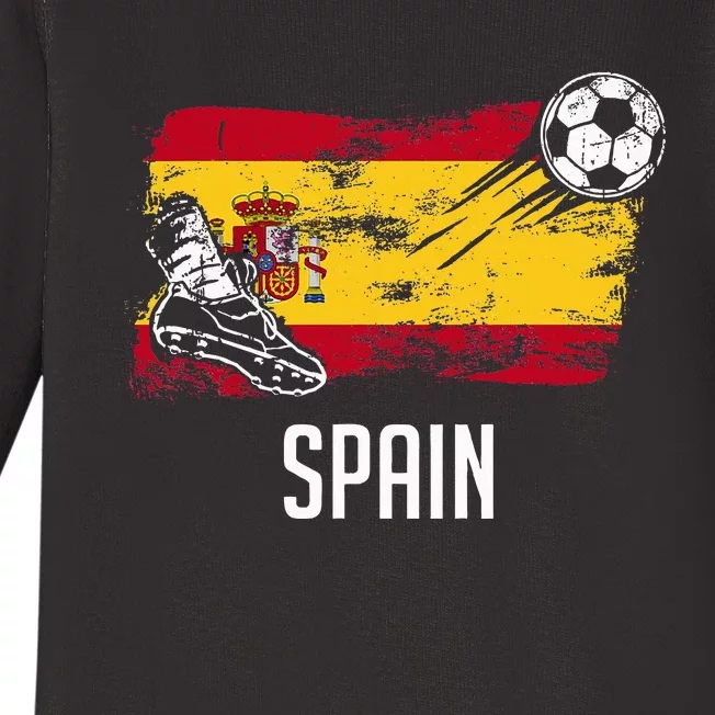 Spain Flag Jersey Spanish Soccer Team Spanish Baby Long Sleeve Bodysuit