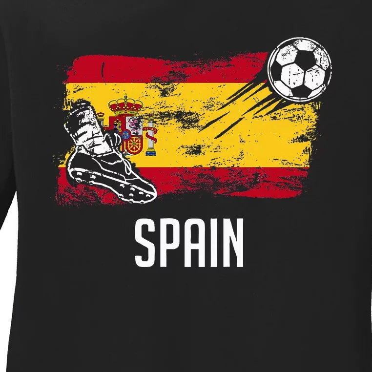 Spain Flag Jersey Spanish Soccer Team Spanish Ladies Long Sleeve Shirt