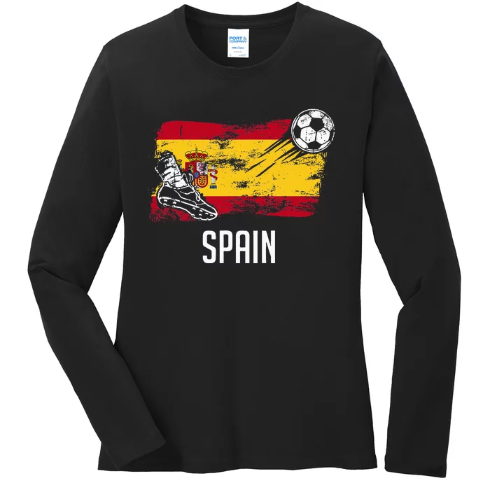 Spain Flag Jersey Spanish Soccer Team Spanish Ladies Long Sleeve Shirt