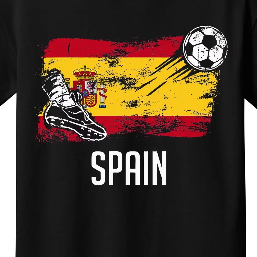 Spain Flag Jersey Spanish Soccer Team Spanish Kids T-Shirt