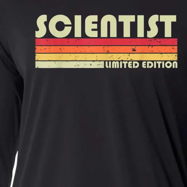 SCIENTIST Funny Job Title Profession Birthday Worker Idea Cooling Performance Long Sleeve Crew