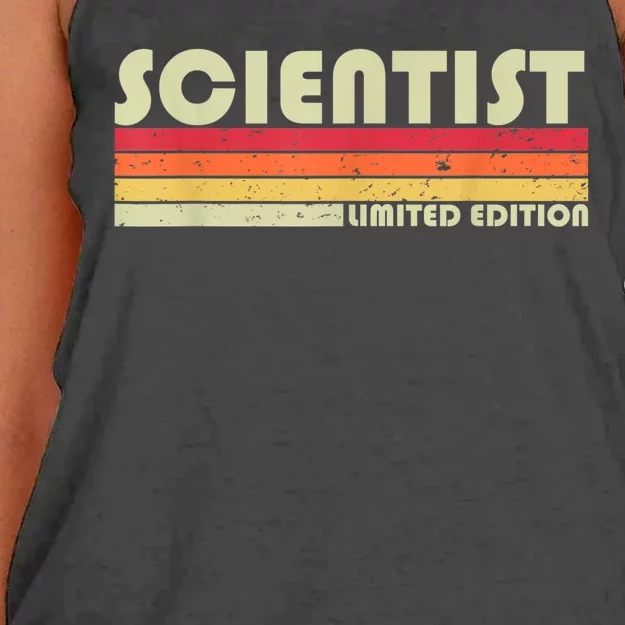 SCIENTIST Funny Job Title Profession Birthday Worker Idea Women's Knotted Racerback Tank