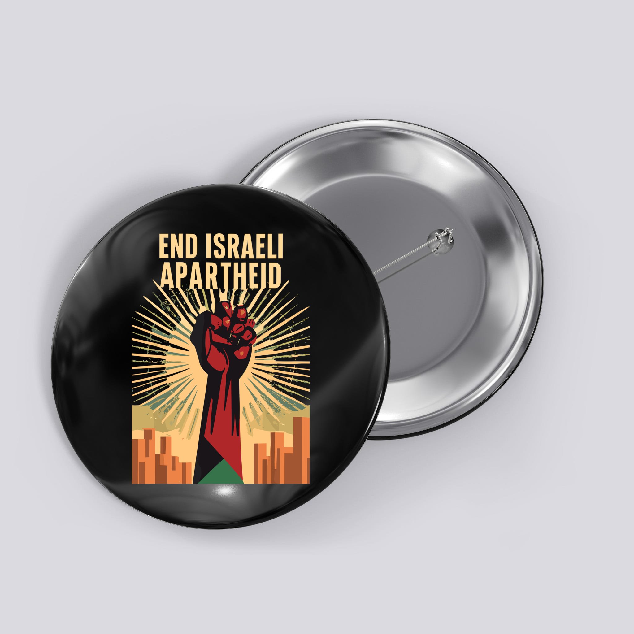 Stand For Justice End Israel Apartheid Palestine Button Teeshirtpalace