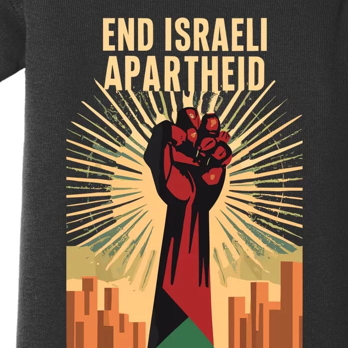 Stand For Justice End Israel Apartheid Palestine Baby Bodysuit