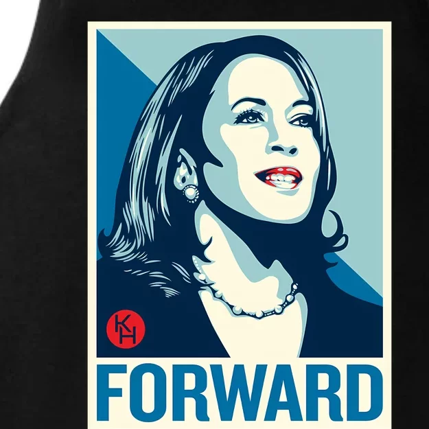 Shepard Fairey Kamala Harris Forward Ladies Tri-Blend Wicking Tank