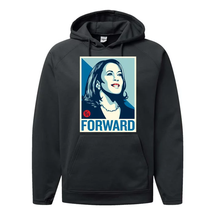 Shepard Fairey Kamala Harris Forward Performance Fleece Hoodie