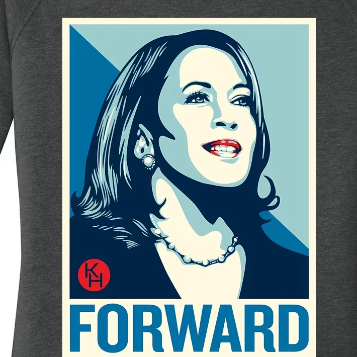 Shepard Fairey Kamala Harris Forward Women's Perfect Tri Tunic Long Sleeve Shirt