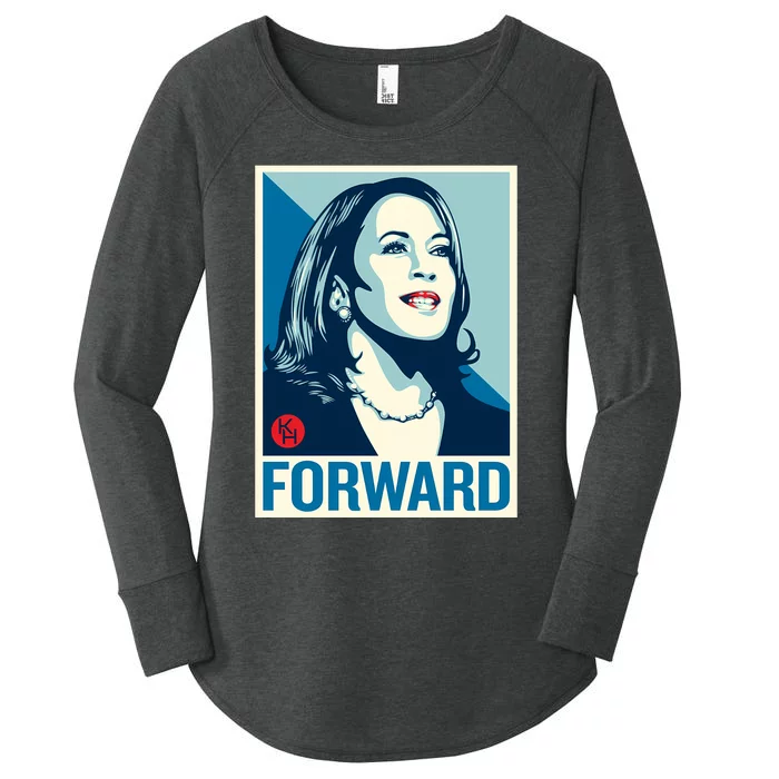 Shepard Fairey Kamala Harris Forward Women's Perfect Tri Tunic Long Sleeve Shirt