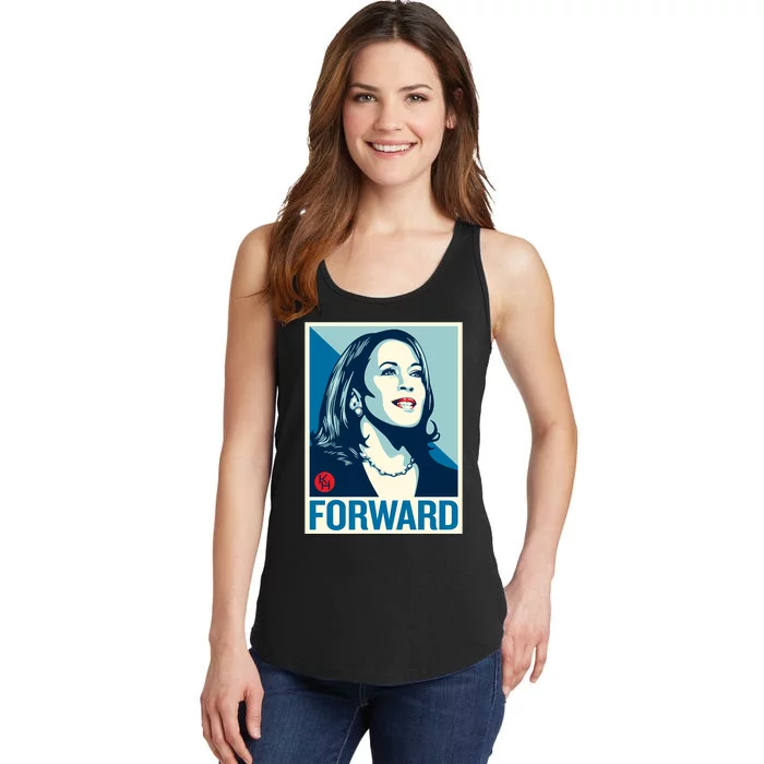 Shepard Fairey Kamala Harris Forward Ladies Essential Tank