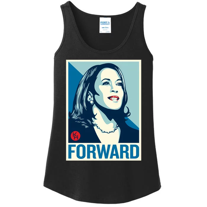 Shepard Fairey Kamala Harris Forward Ladies Essential Tank