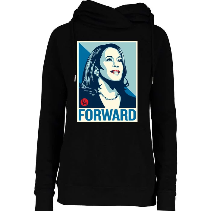 Shepard Fairey Kamala Harris Forward Womens Funnel Neck Pullover Hood