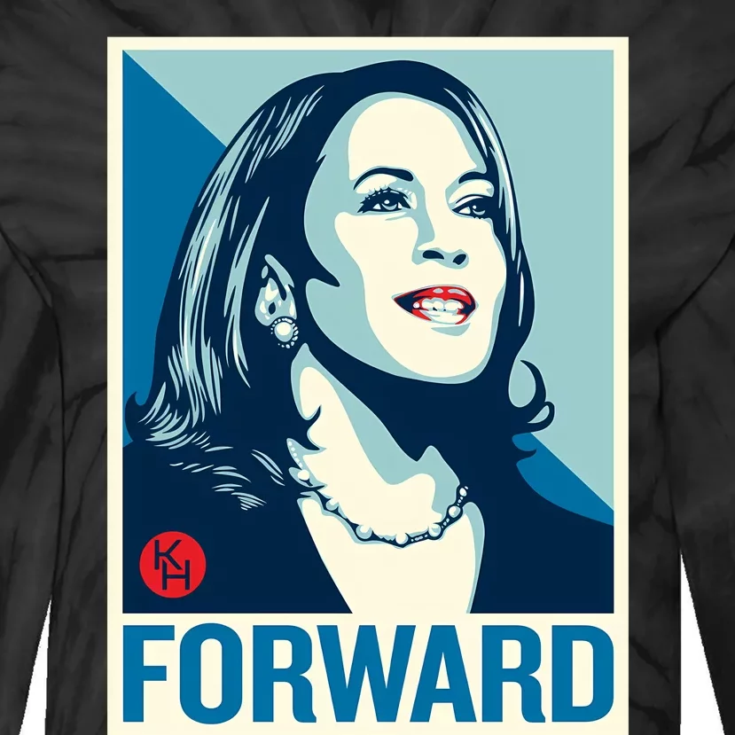 Shepard Fairey Kamala Harris Forward Tie-Dye Long Sleeve Shirt