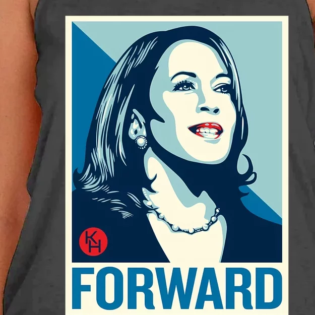 Shepard Fairey Kamala Harris Forward Women's Knotted Racerback Tank