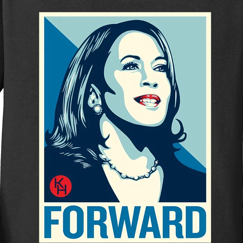 Shepard Fairey Kamala Harris Forward Kids Long Sleeve Shirt