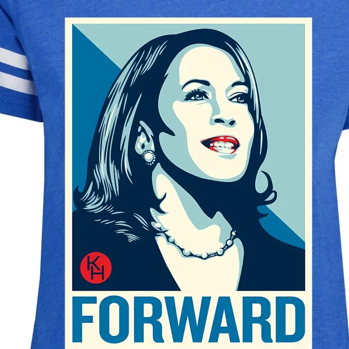 Shepard Fairey Kamala Harris Forward Enza Ladies Jersey Football T-Shirt