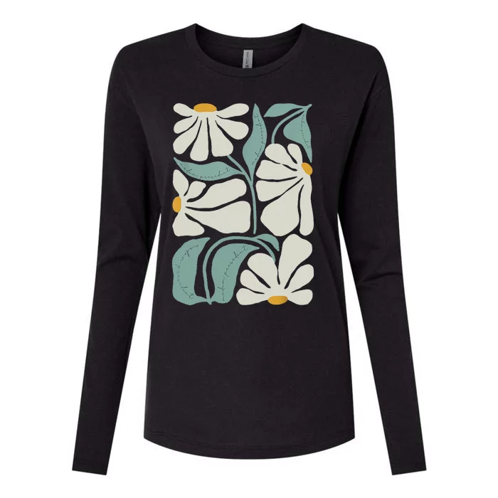 Subtle Flower Kamala Harris Boho Aesthetic Womens Cotton Relaxed Long Sleeve T-Shirt