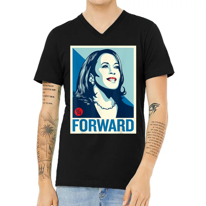 Shepard Fairey Kamala Harris Forward V-Neck T-Shirt