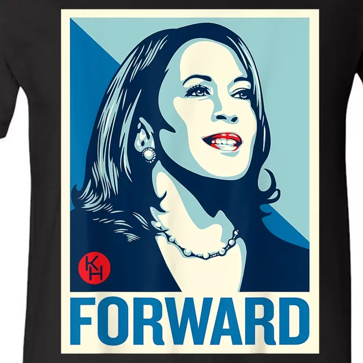 Shepard Fairey Kamala Harris Forward V-Neck T-Shirt