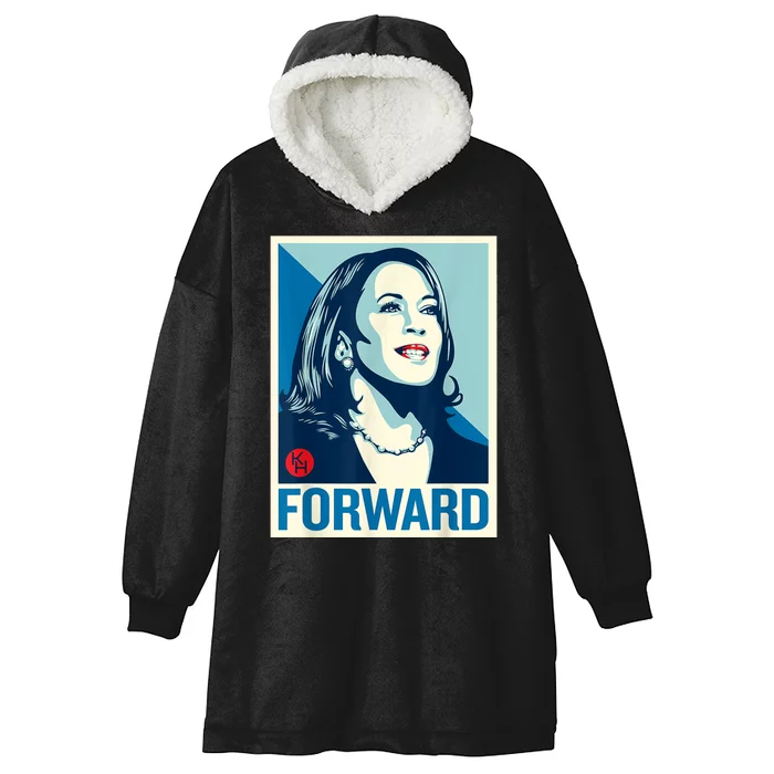 Shepard Fairey Kamala Harris Forward Hooded Wearable Blanket