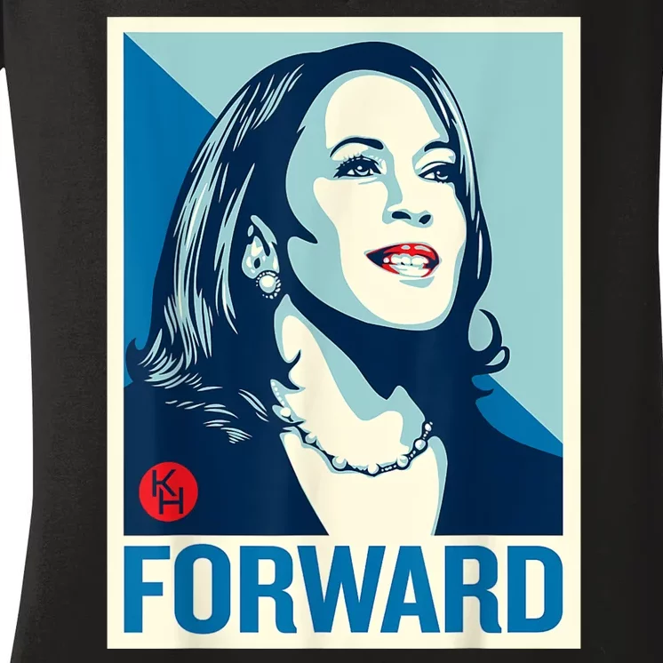 Shepard Fairey Kamala Harris Forward Women's V-Neck T-Shirt