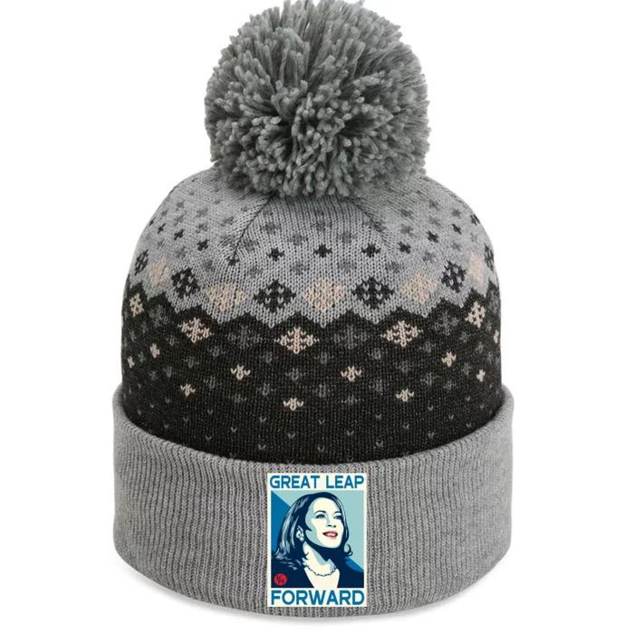 Shepard Fairey Kamala Harris Forward Great Leap Forward Kamala Harris Forward The Baniff Cuffed Pom Beanie