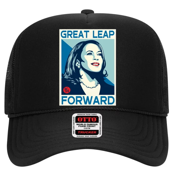 Shepard Fairey Kamala Harris Forward Great Leap Forward Kamala Harris Forward High Crown Mesh Trucker Hat