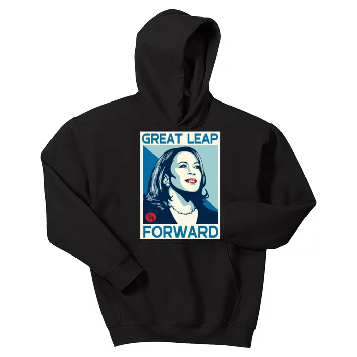 Shepard Fairey Kamala Harris Forward Great Leap Forward Kamala Harris Forward Kids Hoodie