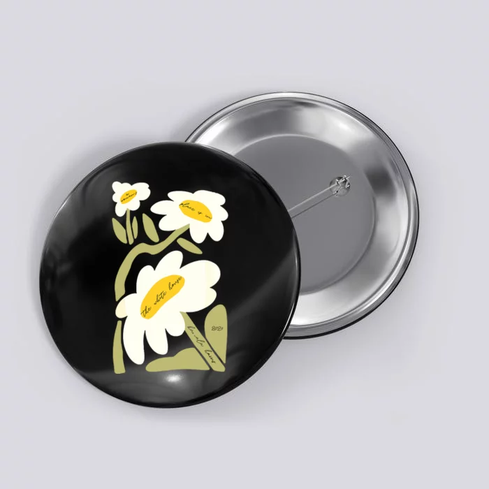 Subtle Flower Kamala Harris Boho Floral Button