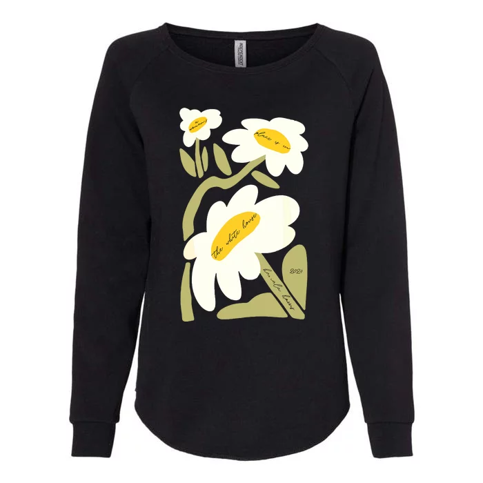 Subtle Flower Kamala Harris Boho Floral Womens California Wash Sweatshirt