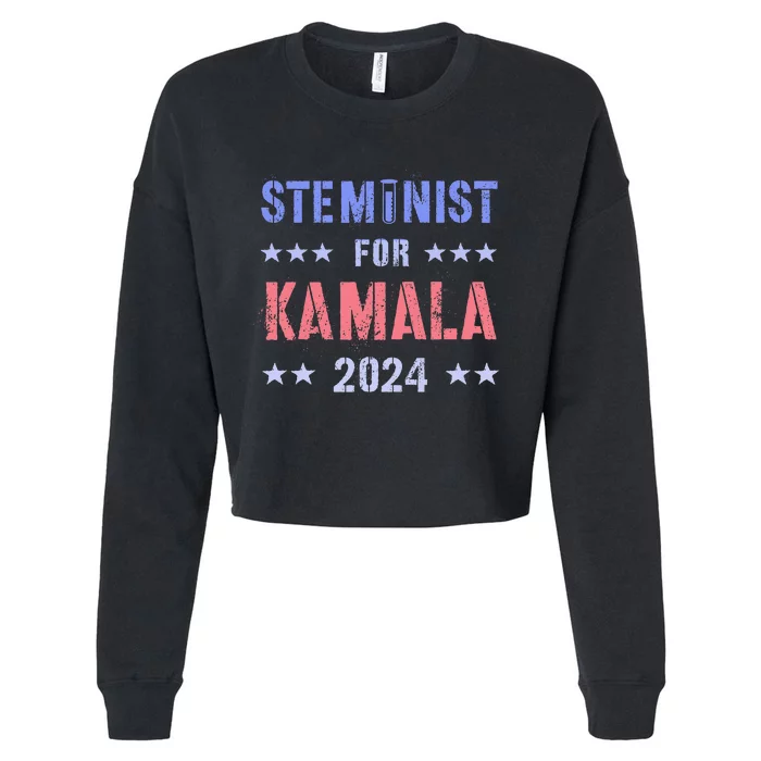 Steminist For Kamala 2024 Election Grab Him By Ballot Cropped Pullover Crew