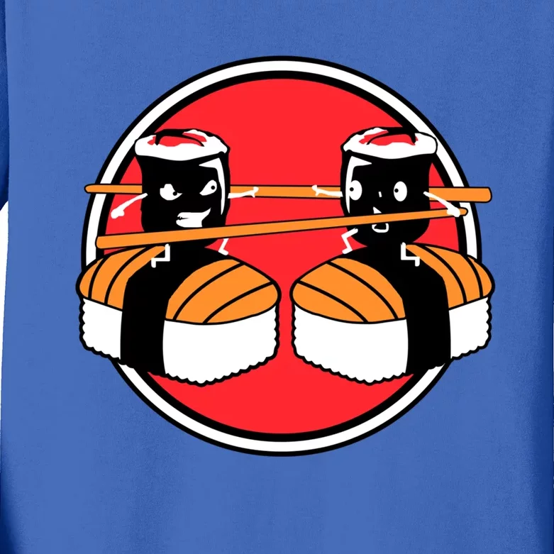 Sushi Fight Knight For Sushi Lover Gift Kids Long Sleeve Shirt