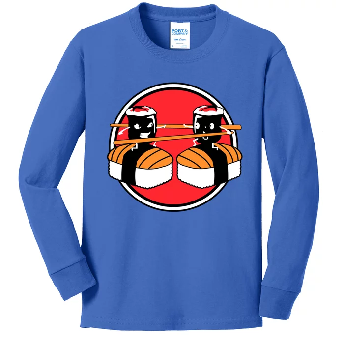 Sushi Fight Knight For Sushi Lover Gift Kids Long Sleeve Shirt