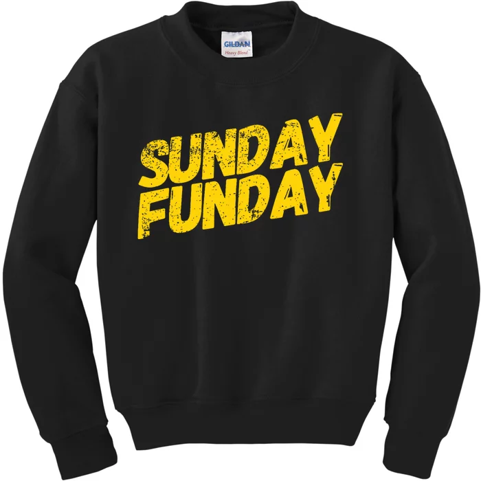 Sunday Funday Kc Retro Kansas City Sunday Funday Kids Sweatshirt