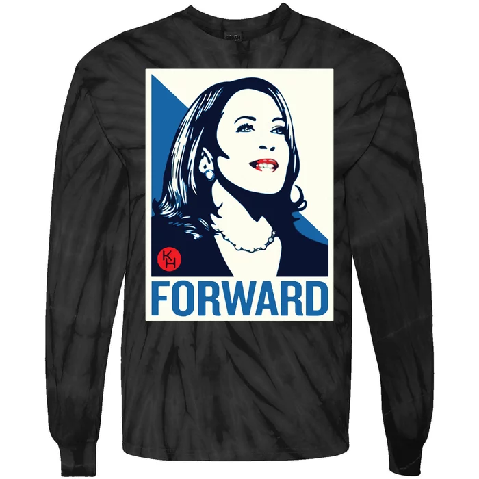 Shepard Fairey Kamala Harris Forward Tie-Dye Long Sleeve Shirt