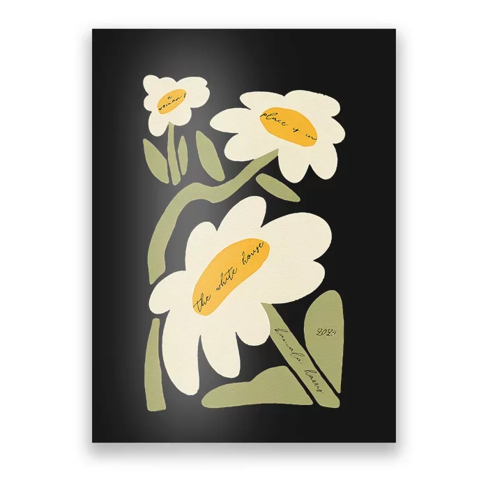 Subtle Flower Kamala Harris Boho Floral Gift Poster