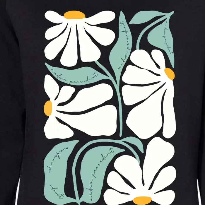 Subtle Flower Kamala Harris Boho Aesthetic Womens California Wash Sweatshirt